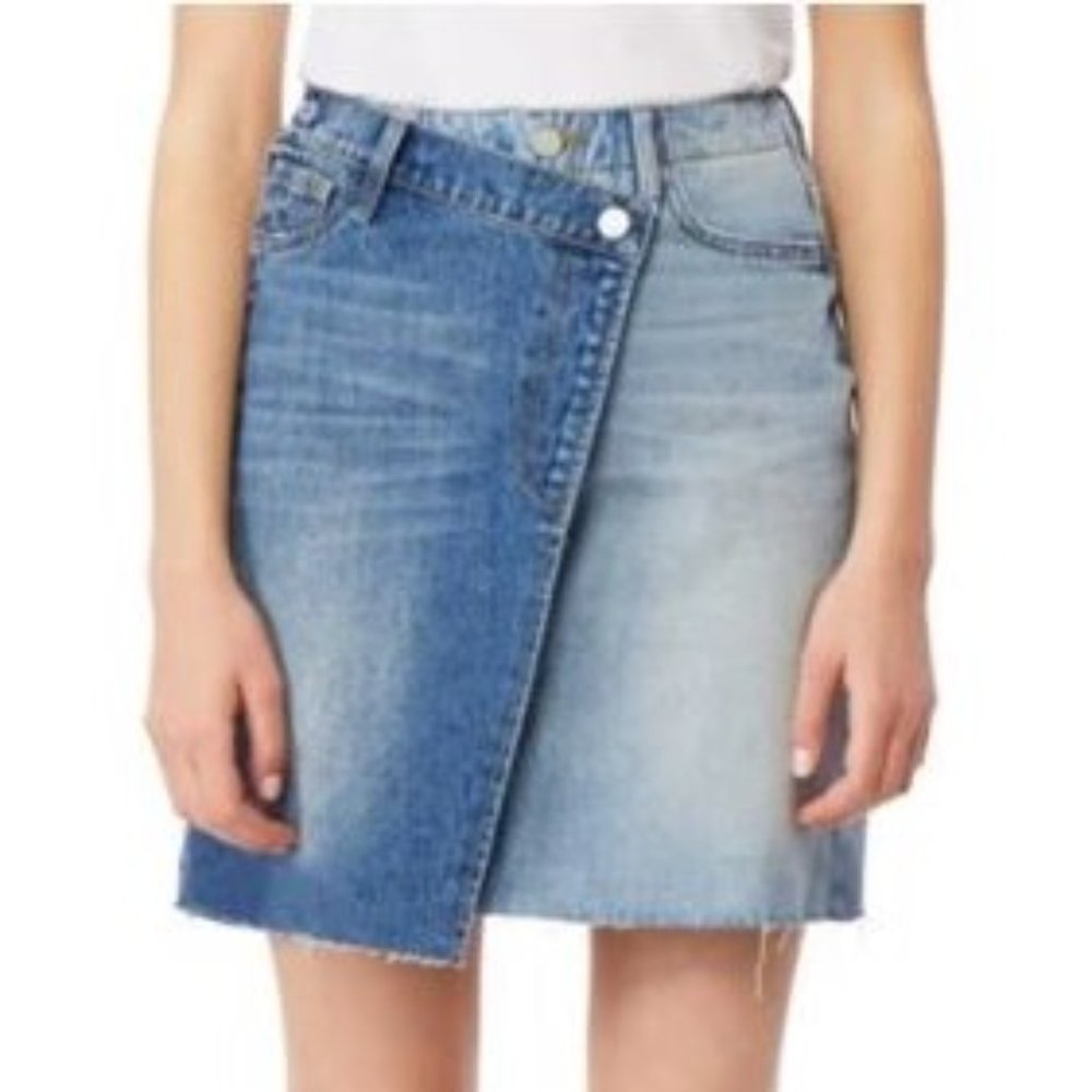 HABITUAL Reza High Rise Denim Crisscross Jean Miniskirt Size 29